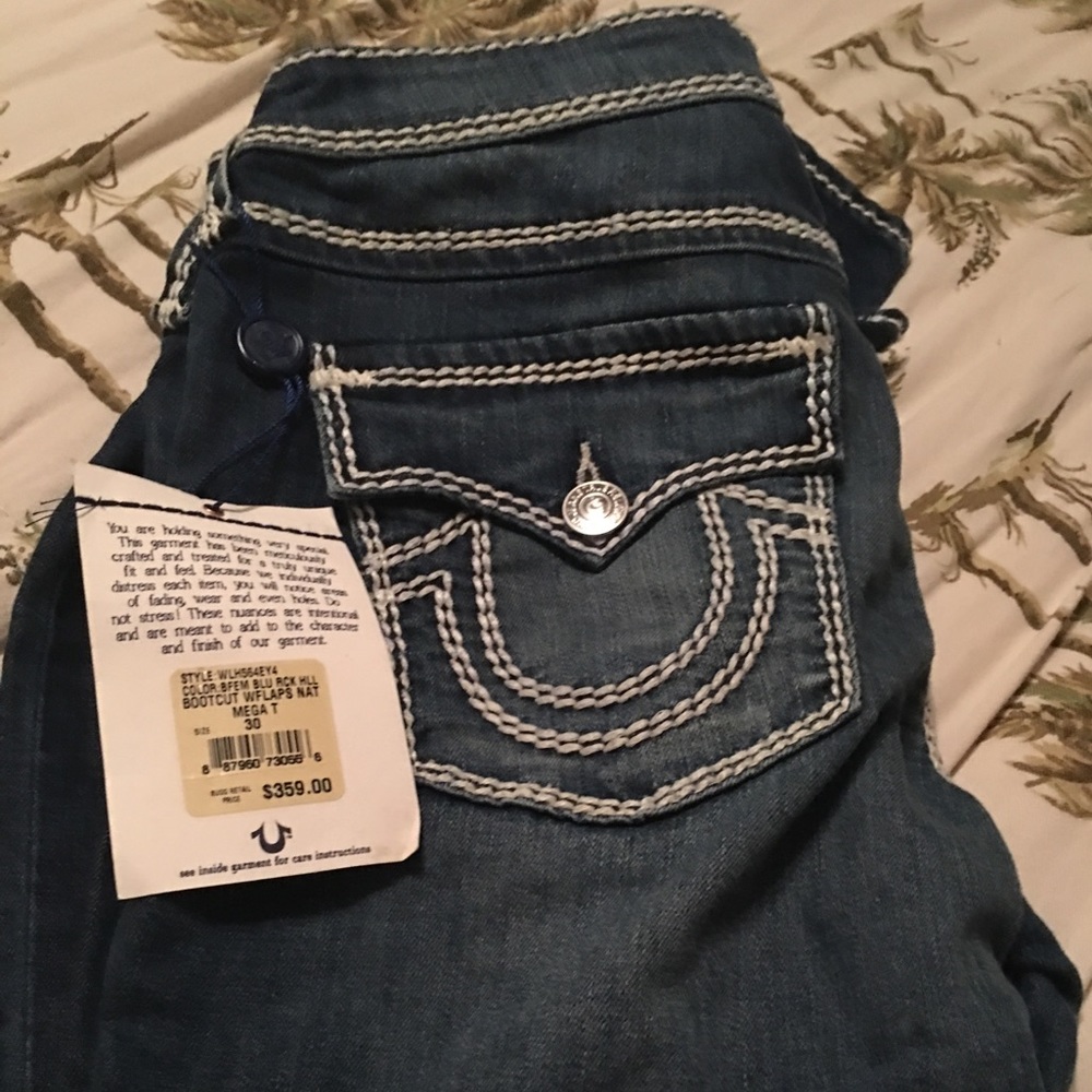 True Religion jeans, size 30, brand new with tags.